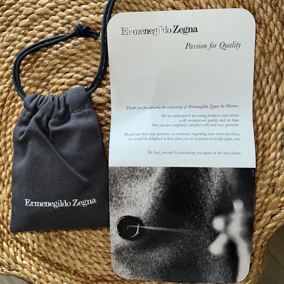 Ermenegildo Zegna Black Double Breasted Blazer w/ Elongated Tail - Picture 8 of 8